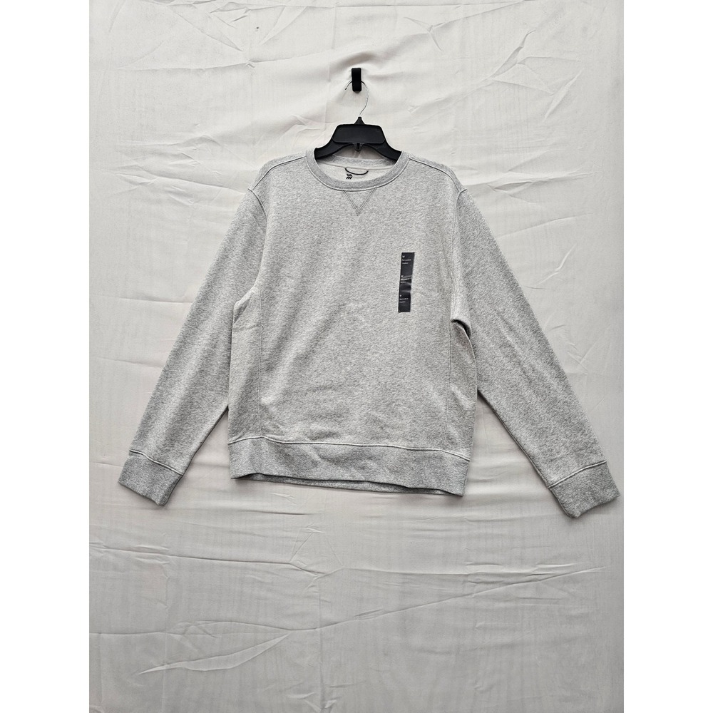 All in Motion Mens Fleece Crew Sweatshirt Heathered Gray Medium NWT 041034795